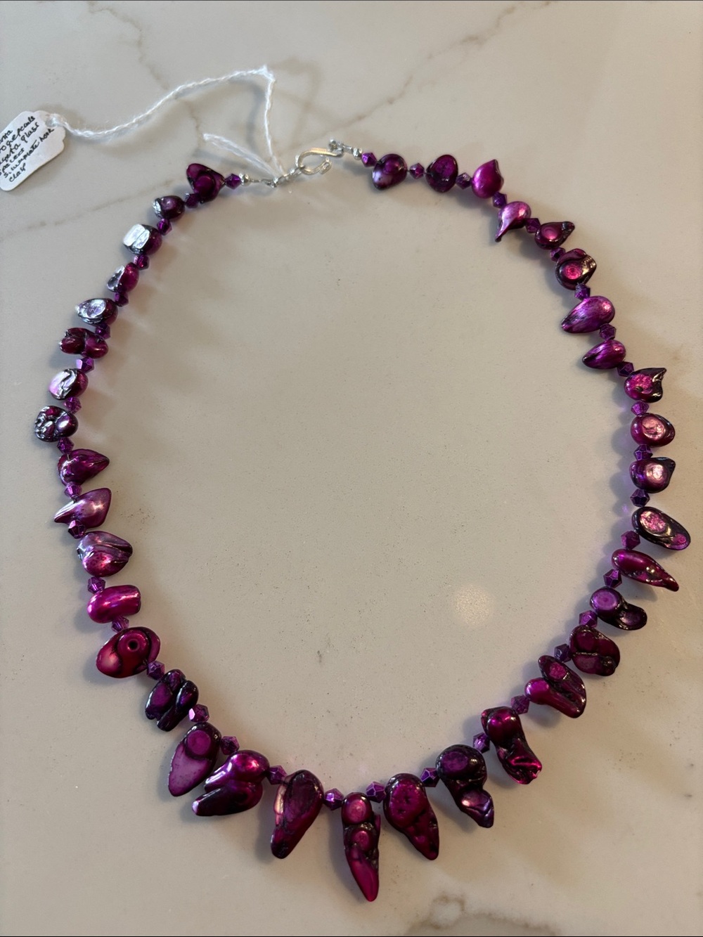 Artisan Fuchsia Spike Freshwater (Baroque) Pearl Necklace